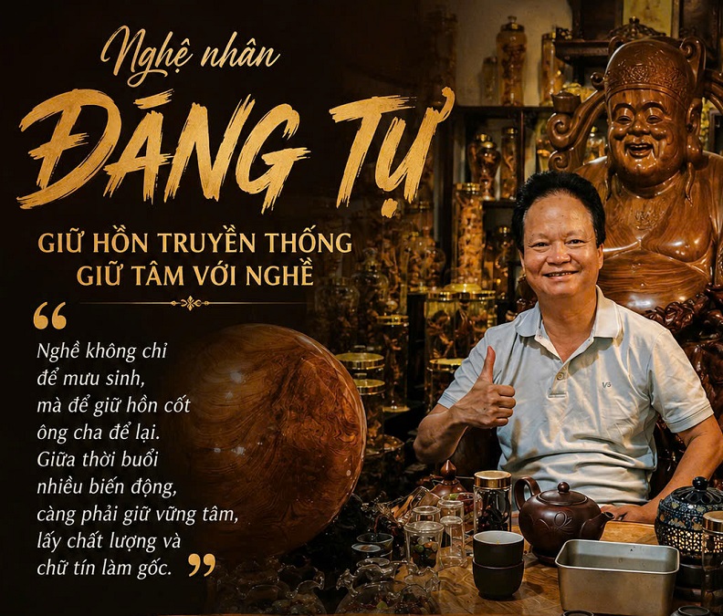 Nghệ nhân Đăng Tự: Gìn giữ tinh hoa Việt qua nghệ thuật điêu khắc gỗ